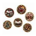 thumbnail image 2 of Lucahom DIY Christmas Ornament Kit, 6 Pcs Wood Hanging Ornaments with Holiday Sweets Design, Holiday Tree Decorations for Kids Adults Family, Xmas Party Decor, 3.54 in, 1 Set, 2 of 6