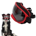 thumbnail image 4 of Lunettes de Chien, Résistant à la Poussière PC Coupe-Vent Grands Masques de Chien pour Cadre Noir de Neige Jour et Lunettes Grises, Cadre Rouge et Lunettes Rouges, Cadre Rouge et Lunettes Transparentes, Cadre Rouge et, 4 of 8