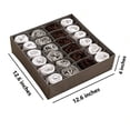 thumbnail image 3 of Collapsible Fabric Drawer Organizer DividerCloset Storage Box Bins Containers for Panties Underwear Ties Bras Socks Lingerie Gray-24 cells, 3 of 7
