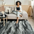 thumbnail image 3 of Jamfeel Plush Fluffy Area Rugs for Living Room Indoor Non Slip Printed Rug Home Decor Floor Carpet, 6'x9', Gray, 3 of 7