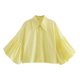 thumbnail image 5 of Xuyuer Women's Spring Summer Casual Solid Color Button Collar Shirt, Versatile Top with Short/3/4 Sleeves for Office Wear, Travel and Smart Casual Style, 5 of 7