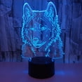 thumbnail image 3 of Lámpara de noche 3D con diseño de lobo, estilo art déco, LED, control remoto, 7/16 colores cambiantes, luz nocturna alimentada por USB, regalo para niños, cumpleaños, Navidad y Halloween., 3 of 5