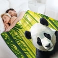 thumbnail image 6 of NIANHE Panda bear bamboo trees gras blanket, comfortable and soft, warm casual blanket, printed design, winter sofa dormitory home decoration, must-have travel product. Size is 50x60 inches., 6 of 9