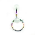 thumbnail image 2 of Navel ring with Knock Door Design 14G Anodized Titanium Glow in the Dark Ball, 2 of 6