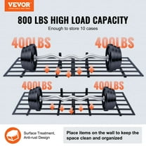 Floating Garage Shelves 2-Pack, Heavy Duty 6x2 ft Wall Shelving, 1600 lbs Capacity - Perfect for Garage/Workshop Storage