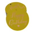 thumbnail image 1 of Inkdotpot Real Rose Gold Foil Happy Birthday Tags Favor Hang Paper Tags 50 Pieces, 1 of 6