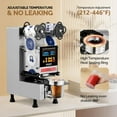thumbnail image 4 of ROVSUN Cup Sealing Machine, Fully Automatic Cup Sealer Machine, Electric Cup Sealing Machine with LCD Intelligent Display for Bubble Milk Tea Coffee, 500-650 Cups/H, 88/89/90/95 mm Cup, Black, 4 of 15