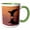 Green/White, variant on 3drose, Mallard Drake Silhouette, 15oz Two-tone Green Mug