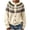 Beige B4, variant on Edvintorg Plus Size Cardigan Women Fair Isle Cerw Neck Knit Sweater Long Sleeve Casual Open Front Top Womens Fashion Gray S-3XL