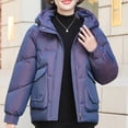 thumbnail image 2 of Chaquetas gruesas y cálidas de invierno 2022 para mujer con 2 bolsillos grandes, abrigo acolchado de algodón para mujer, 2 of 5