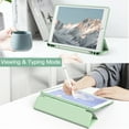 thumbnail image 6 of JETech Case for iPad 9.7-Inch (6th/5th Generation, 2018/2017) with Pencil Holder, Clear Transparent Back Shell Slim Stand Shockproof Tablet Cover, Auto Wake/Sleep (Matcha Green), 6 of 7