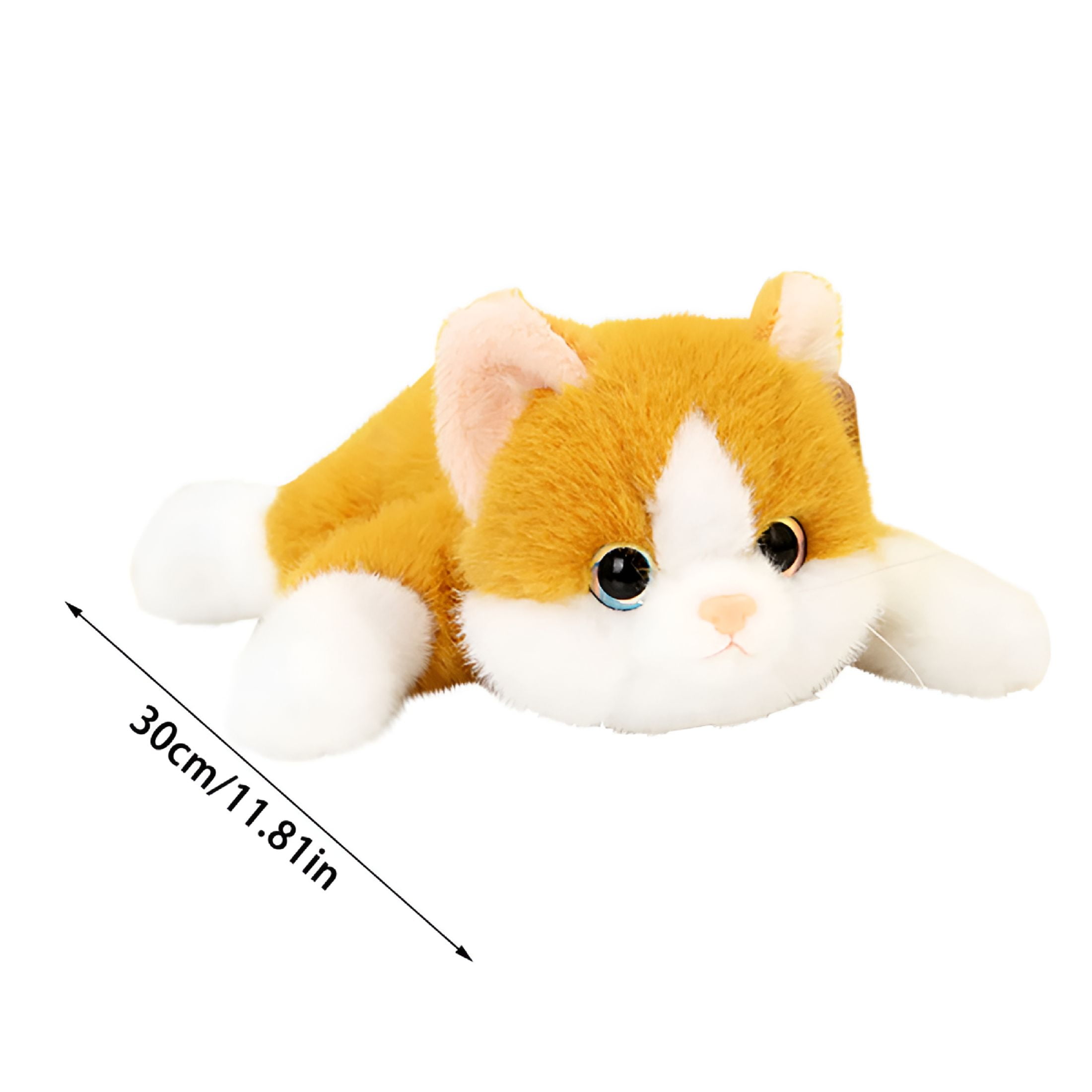 BESTSKY 2026 New Weighted Cat Stuffed Animals 0.6 Lbs Cute Realistic Kitten Plush Toys 11.8 Inch Soft Plushies Gifts for Kids, Cute Kitten Plushies Toy Gifts for Boys and Girls