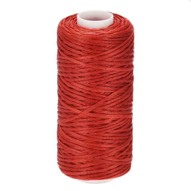 Unique Bargains Red Polyester Waxed Leather Sewing Thread, 55 Yards