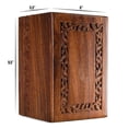 thumbnail image 2 of Urna de cremación SOULURNS Border grabada en madera de palisandro, 5 litros, para adulto, 2 of 8