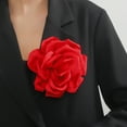 thumbnail image 5 of Elegant Lapel Pin 15cm Fabric Rose Flower Brooch for Women Dinner Party Jewelry, 5 of 21