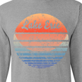 thumbnail image 4 of Inktastic Lake Erie Distressed Retro Sunset Long Sleeve T-Shirt, 4 of 5
