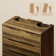 thumbnail image 5 of 6 Drawer Dresser, Modern Wooden Storage Chest with Embedded Handles, Anti-Tip Safety Device, Bedroom Organizer for Living Room Kids Room - Light Brown, 5 of 7