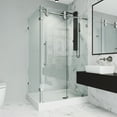thumbnail image 2 of VIGO Winslow 36 in. L x 48 in. W x 79 in. H Frameless Sliding Shower Enclosure Kit in Stainless Steel with Clear Glass, 2 of 12