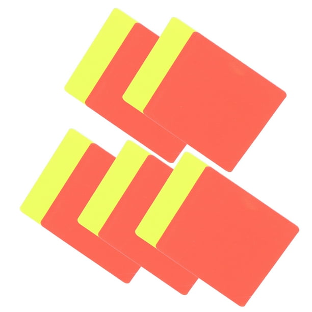 Juego De 5 Tarjetas De árbitro De Fútbol Deportivo, Juego De Tarjetas Rojas Y Amarillas, Tarjetas De Advertencia Y Expulsión De Fútbol