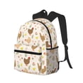 thumbnail image 2 of Haiem Chicken Family Lightweight Backpack for School, Classic Basic Water Resistant Casual Daypack for Travel with Bottle Side Pockets, 2 of 8