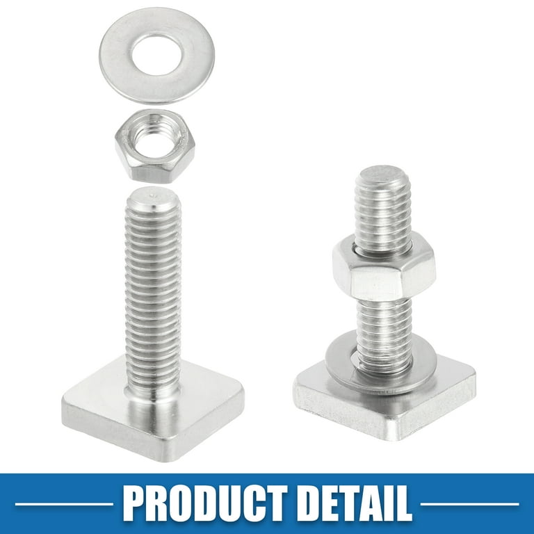 Unique Bargains Car Roof Rack T Shaped Slot Bolt M8 W Nuts Washer
