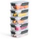 thumbnail image 1 of Contenedores de almacenamiento de alimentos YORY, juego de 9 tazas de plástico con tapas, 1 of 7