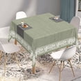 thumbnail image 5 of Sage Green Square Tablecloth 52 Inch,Vintage Leaf Farmhouse Style Table Cover for Home Outdoor Picnic Holiday Party Decor, 5 of 6
