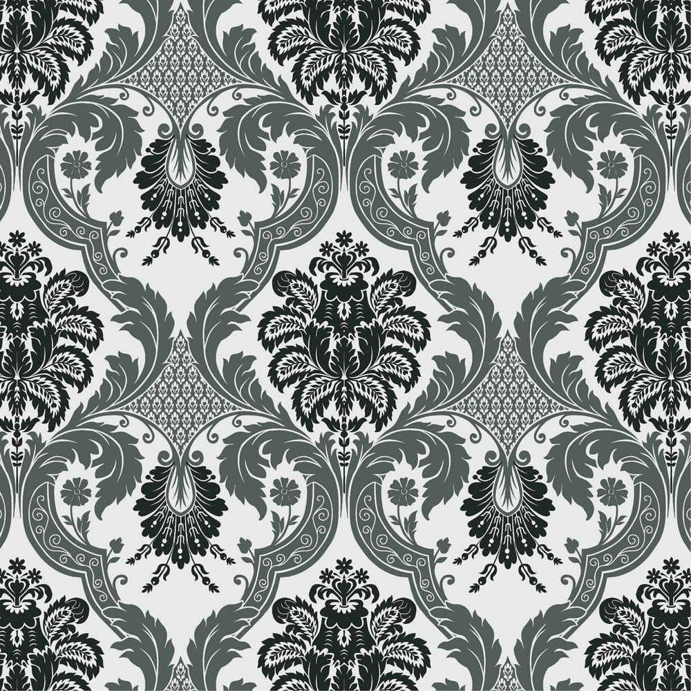 Waverly Inspirations 100 Cotton 44" Damask 2 Onyx Color Sewing Fabric
