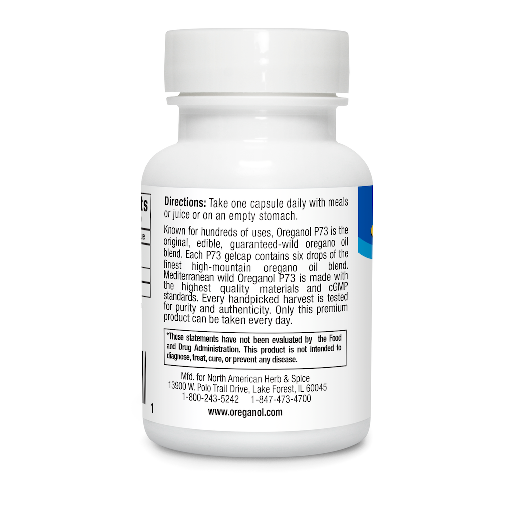Oreganol P73 Oil of Oregano By North American Herb & Spice  - 60 Gelcaps