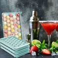 thumbnail image 3 of Ice Cube Trays with Lid & Bin,Ice Ball Molds for Freezer,Round Ice Tray Making 99 x 1.0IN Small ice Maker Mini Circle Ice Cubes Mold,Crushed Ice Tray for Chilling Drink Coffee Whiskey & Tea (BL), 3 of 5