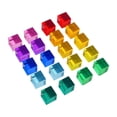 thumbnail image 2 of 20 bloques de construcción acrílicos transparentes arcoíris para desarrollar habilidades motoras finas, bloques creativos universales para niños y, 2 of 10