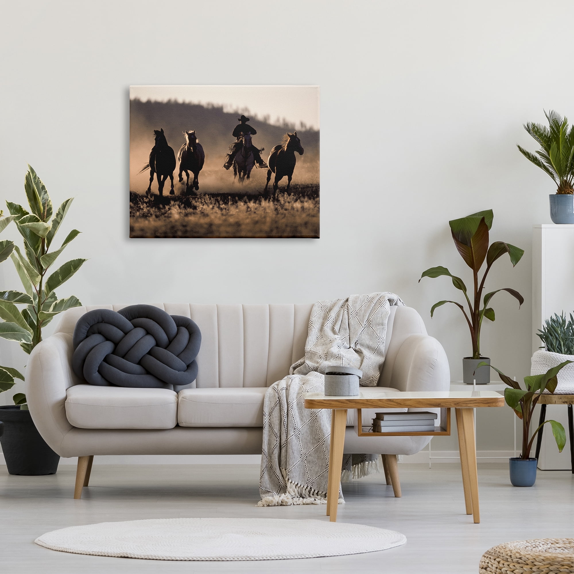 Stupell Industries Southwestern Cowboy at Sunset Animals & Insects Photography Gallery Wrapped Canvas Art Print Wall Art, 40 x 30