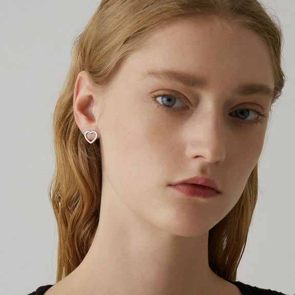 Stainless Steel Stud Earrings for Women Men Heart/Oval/Triangle/Hexagon Cartilage Earrings Hypoallergenic Flatback Earrings Piercing Jewelry for Her Birthday Christmas Gift Clearance