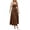 06-Coffee1503, variant on XIAONU Square Neck Tank Maxi Dress for Women High Waist Pleated Flowy Sleeveless Long Dress