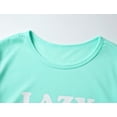 thumbnail image 2 of Beezizac Girls Pajama Set-2-Piece Cotton Blend Short Sleeve & Pants Cute Summer Green Stripe PJs Size 10, 2 of 7