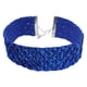 thumbnail image 2 of Gargantilla de lentejuelas metálicas para mujer | Collar de terciopelo con escamas brillantes | Accesorio elegante para fiestas y festivales, 2 of 5