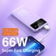 thumbnail image 3 of Banco de energía de carga superrápida, cargador de batería externo portátil para Huawei P50, Samsung, iPhone y Xiaomi, 30000mAh, 66W, 3 of 4
