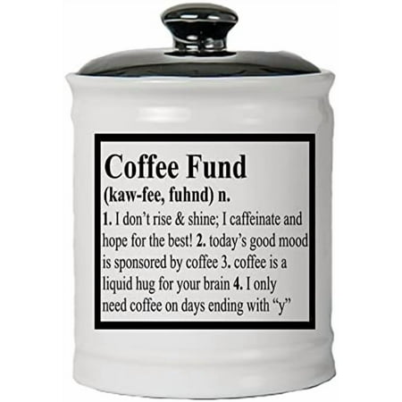 Jars - 6" Ceramic Coffee Fund Jar, Piggy Bank for Coffee Money, Gifts for Women, Men, Friends, Girlfriend, Deck Decor for Office or Home$$Home Decor, Kitchen, & Other