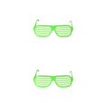 thumbnail image 1 of Minnieouse Gafas de persiana de plástico llamativas y de moda hechas de gafas de persiana de plástico tamaño libre verde verde tamaño libre 2Conjunto, 1 of 6