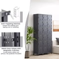 thumbnail image 6 of Laicejoy 40 Inch Industrial Cabinet, Metal Storage Cabinet With 3 Lockable Doors, Adjustable Feet, Anti Fall Device, 3-Layer Metal Vertical Organizer, 6 of 8