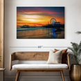 thumbnail image 3 of Elephant Stock Santa Monica Pier Sunset Wall Art - Horizontal Canvas Wall Art - Living Room Wall Decor - Beach Canvas - Gray And Brown Decor - 48" x 32", 3 of 8