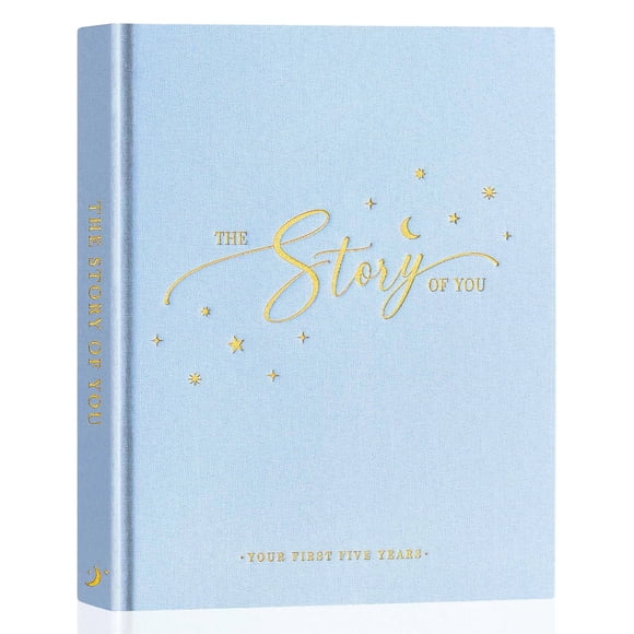 Libro de recuerdos para bebés Lanpn La historia de ti para niño y niña azul
