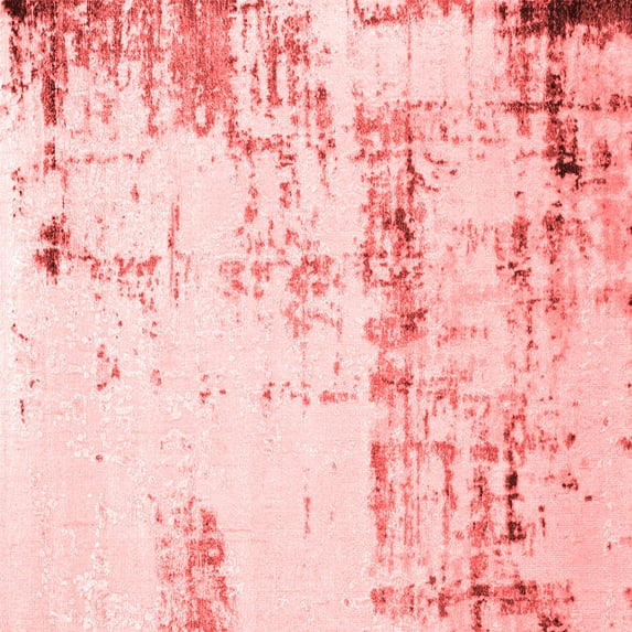 Ahgly Company Indoor Square Oriental Red Industrial Area Rugs, 7' Square