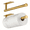 Gold, variant on Mimifly 2 Pack Self-Adhesive Paper Towel Holder, Under Cabinet & Wall Mount, Stainless Steel, White