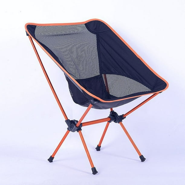 Icoco Portable Camping Chair Fishing Folding Chairs Aluminum Alloy Essential For Home Travel Black