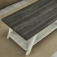 thumbnail image 6 of Roundhill Furniture Athens Contemporary 3-Piece Wood Shelf Coffee Table Set in Weathered Charcoal and Beige, 6 of 7