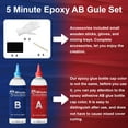 thumbnail image 6 of 5 Minute Epoxy Glue 8.8oz, Tough Durable Clear Epoxi Adhesives Fast Repair, 2 Part Epoxy Glue Quick Cure Clear for Metal, Wood, Plastic, Glass, Ceramic, 6 of 8