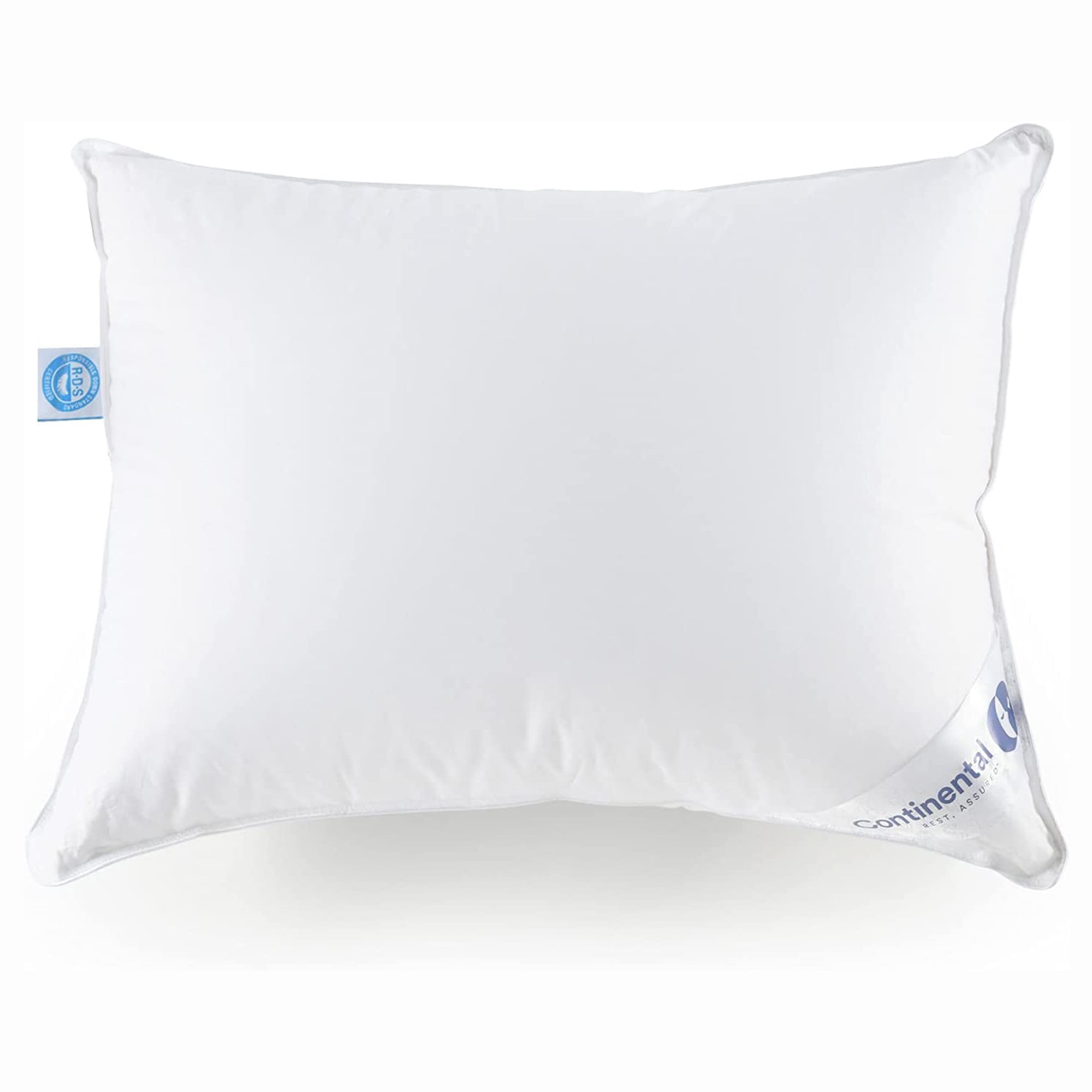 Continental Bedding Firm White 550 Fill Goose Down Pillow, Standard 1