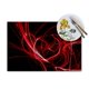 thumbnail image 3 of Juego De 4 Manteles Individuales Con Círculos Rojos Abstractos, Líneas De Círculos Rojos, Manteles Individuales Negros, Resistentes Al Calor Para Mesa De Comedor, Antideslizantes, 18.0 X 12.0 In, 3 of 5