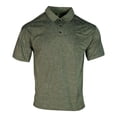 thumbnail image 1 of Jersey Elvqul para Hombre Manga Corta sin Estampado Casuales con Solapa Verde del Ejército, 1 of 5